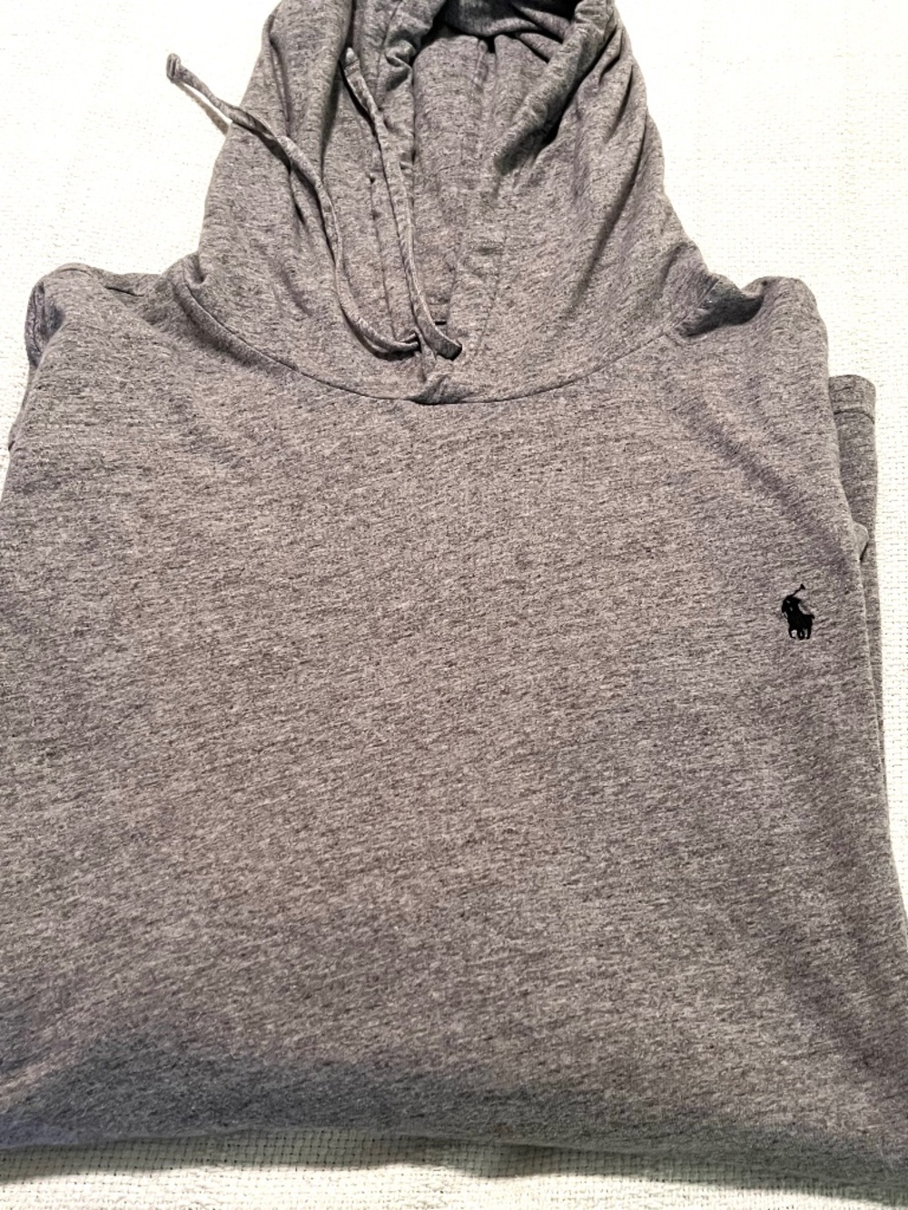 Polo Ralph Lauren Heather Gray Hooded Long Sleeve Shirt 4XB
